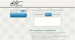 Desktop Screenshot of how-to-spell.net
